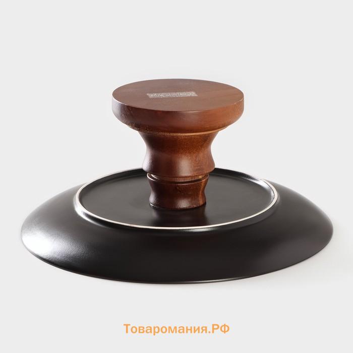 Блюдо фарфоровое для подачи Magistro «Галактика», 27×12.5 см, чёрный