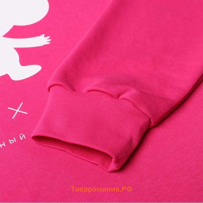 Толстовка женская KAFTAN Чебурашка размер 52-54, розовый