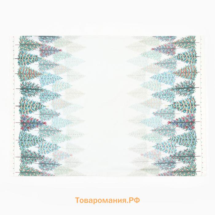 Скатерть новогодняя "" "Сказочный лес" 149х180 см, 100% хл, саржа 190 г/м2
