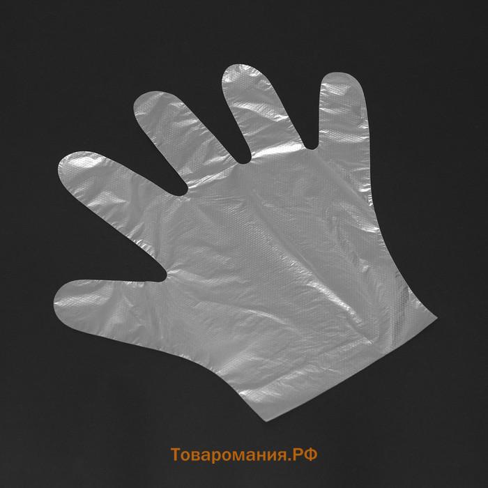 Перчатки одноразовые полиэтиленовые, в упаковке по 100 шт.