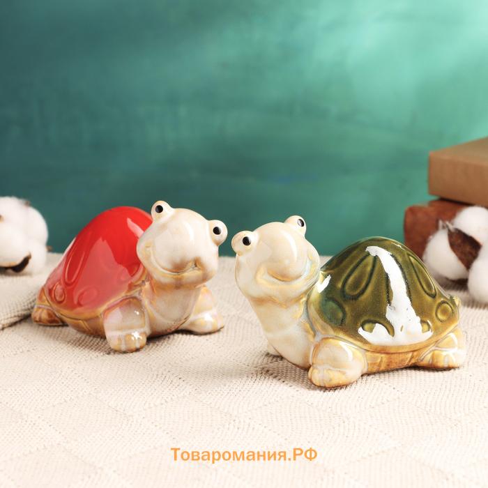 Фигура керамика «Черепашка», 14×8 см, МИКС