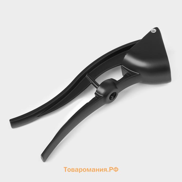 Пресс для чеснока Magistro Alum black, 18.5, с выталкивателем косточек, чёрный