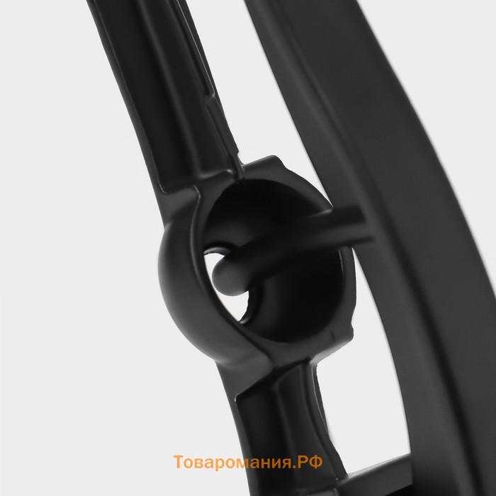 Пресс для чеснока Magistro Alum black, 18.5, с выталкивателем косточек, чёрный