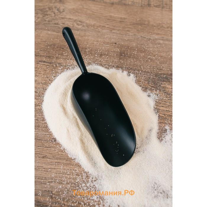 Совок Magistro Alum black, 520 мл, 27 см, чёрные
