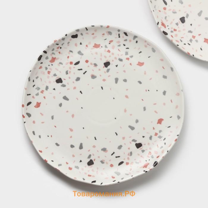 Тарелки Magistro Terazzo, d=27 см, набор 2 шт., фарфор, белые