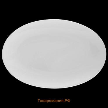 Блюдо овальное Wilmax Olivia, 25.5×17 см, фарфор, белое