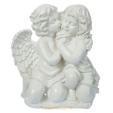 Фигура "Ангел и Фея сидя" большая, белый 19х34х44см