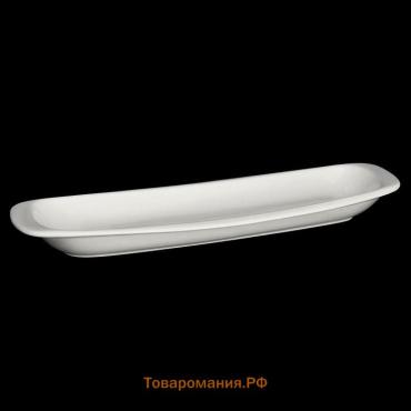 Блюдо Wilmax, 28×7.5 см, фарфор, белое