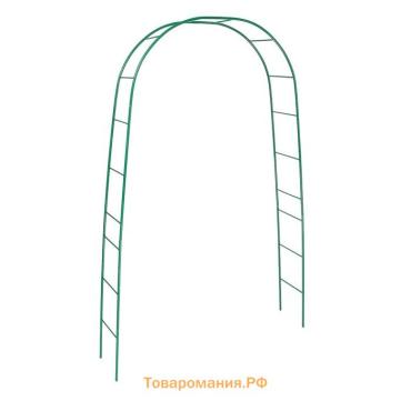 Арка садовая, 240 × 125 × 36.5 см, для вьющихся растений, металлическая, зелёная, Greengo
