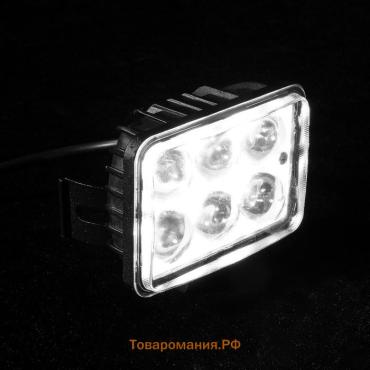 Противотуманная фара, 12 В, 6 LED, IP67, 6000 К, направленный свет