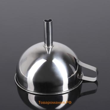 Воронка, d=13 см, нержавеющая сталь, с ручкой
