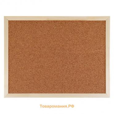 Доска пробковая А2, 45х60 см, Calligrata, в деревянной раме