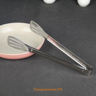 Щипцы кухонные  «Лопатка», h=28.5 см, нержавеющая сталь, 304 марка стали, серебристые