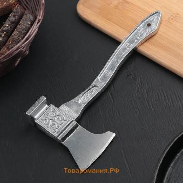 Молоток для мяса с топориком , 22 см, серый