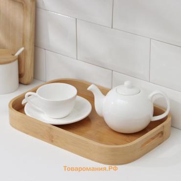 Поднос с ручками Striata, 33×22×4.8 см, бамбук