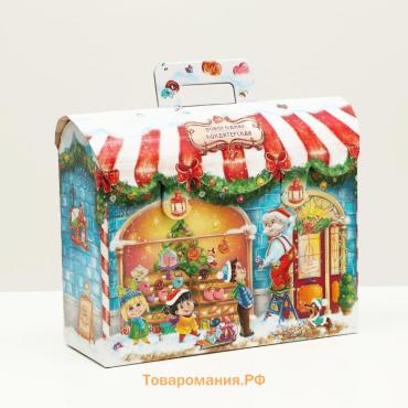 Подарочная новогодняя коробка «Новогодняя кондитерская» 25×9×19.5 см