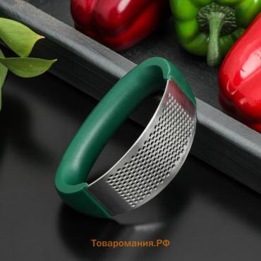 Пресс для чеснока  «Эсмиральда», нержавеющая сталь, зелёный