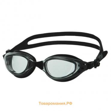 Очки для плавания Atemi B202, силикон, цвет чёрный/серый