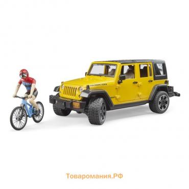 Игровой набор Внедорожник Wrangler Rubicon Unlimited c велосипедистом и фигуркой