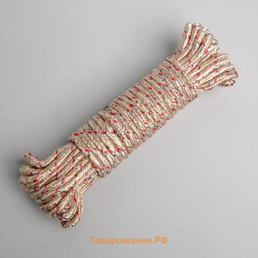 Верёвка бельевая , d=6 мм, длина 10 м, МИКС