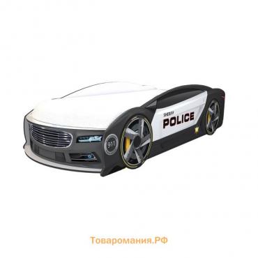 Кровать машинка Police «Манго-А», цвет чёрный