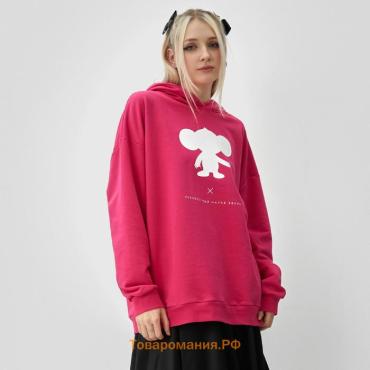 Толстовка женская KAFTAN Чебурашка размер 52-54, розовый
