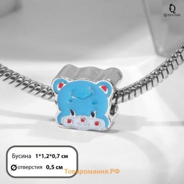 Талисман «Мультяшка» медвежонок, цветной в серебре
