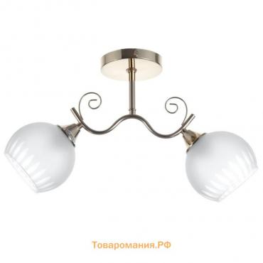 Люстра «Макато», 2×40 Вт Е27, золото, 45.5×13×27 см