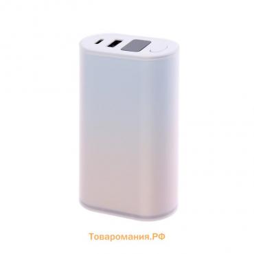 Внешний аккумулятор Y213, 10000 мАч, USB, Type-C, 2 А, сине-розовый